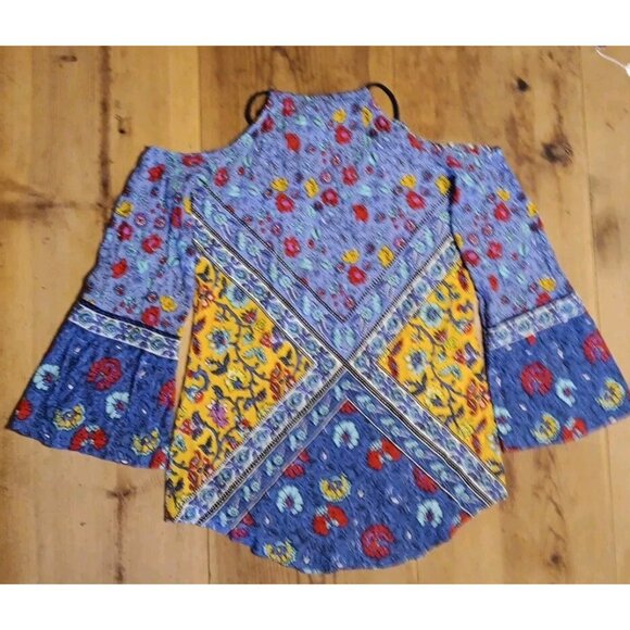 Nanette Lepore Swim Woodstock Womens XS Tunic Coverup Floral Boho Cold Shoulder - Picture 6 of 7